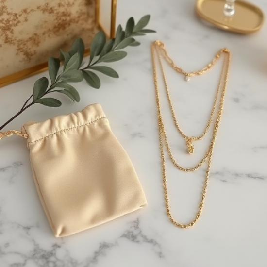 Gold-Tone Layered Pendant Choker Necklace