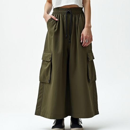 Women's Earth Tone Cargo Skirt