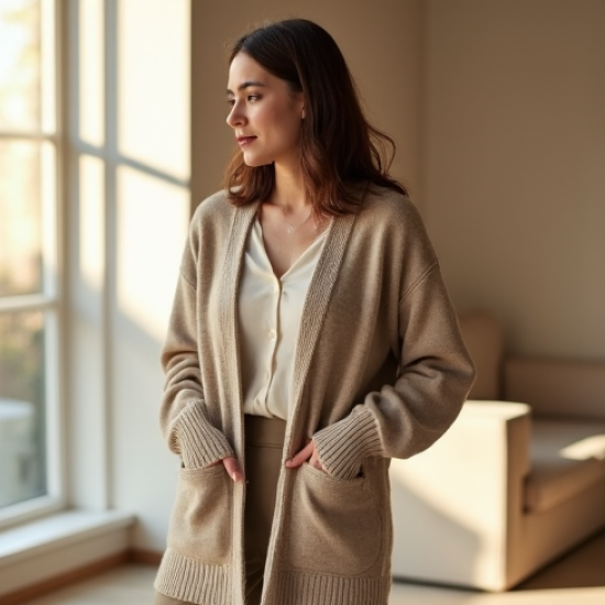 Women's Longline Open Cardigan