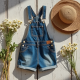 Women's Denim Short Overalls
