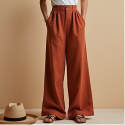 Women's Terracotta Palazzo Pants