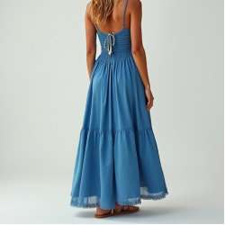 Women's High-Low Hem Maxi Skirt