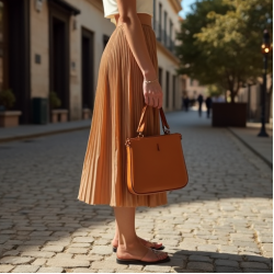 Women's High Waist Flared Skirt