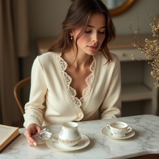 Women's Lace Knit Cardigan