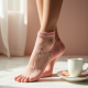 Floral Patterned Sheer Ankle Socks