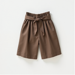 Women's Taupe High-Waist Shorts