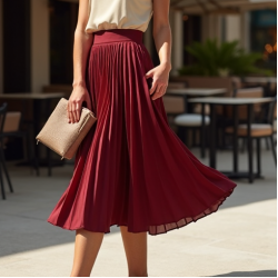 A-Line Midi Skirt