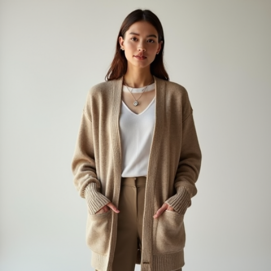 Women's Longline Open Cardigan