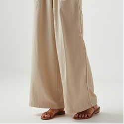 Elastic Waist Wide-Leg Palazzo Pants