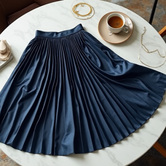 Women's Pleated Midi Skirt