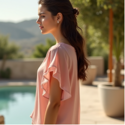 Chiffon Petal Sleeve Summer Blouse