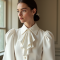 Women's Dramatic Ruffle Collar Shirt