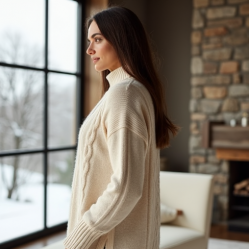 Women's Tunic Length Knit Sweater