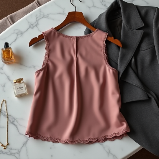 Elegant Scalloped Edge Shell Top