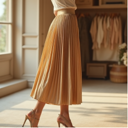 Women's A-Line Midi Skirt