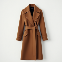 Women's Dramatic Lapel Wool Coat