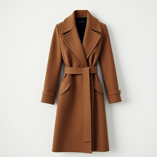 Women's Dramatic Lapel Wool Coat