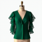 Tiered Ruffle Sleeve Party Blouse