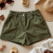 High-Rise Paperbag Waist Utility Shorts