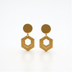Geometric Shape Metal Dangle Earrings