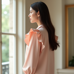 Ruffle Sleeve Blouse