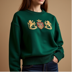 Women's College Crest Embroidered Sweater