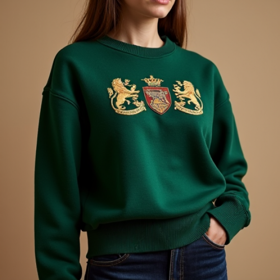 Women's College Crest Embroidered Sweater