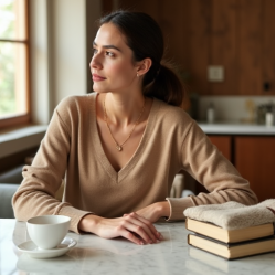 Women's V-Neck Cashmere Blend Top