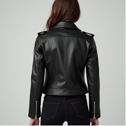 Women's Faux Leather Biker Jacket