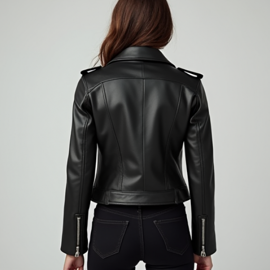 Women's Faux Leather Biker Jacket