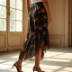 Women's Asymmetric Ruffle Skirt