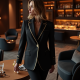 Women's Metallic Gold-Accented Blazer