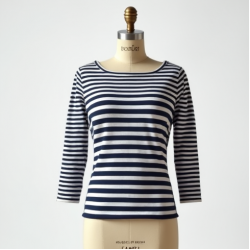 Nautical Stripe Boatneck Jersey Top