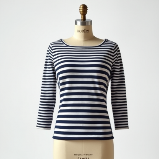 Nautical Stripe Boatneck Jersey Top