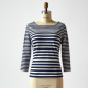 Nautical Stripe Boatneck Jersey Top