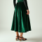 Women's Velvet Midi Skirt
