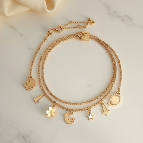 Layered Delicate Chain Bracelet