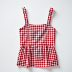 Wide-Strap Gingham Picnic Cami