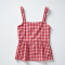Wide-Strap Gingham Picnic Cami