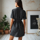 Women's Oversized Polka Shirt Dress