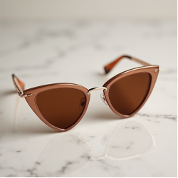 Ultra-Thin Metal Frame Cat-Eye Sunglasses