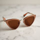 Ultra-Thin Metal Frame Cat-Eye Sunglasses