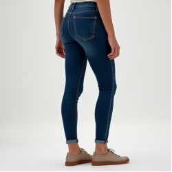 Casual Denim-Wash Knit Jeggings