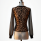 Leopard Print Breathable Mesh Top