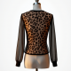 Leopard Print Breathable Mesh Top
