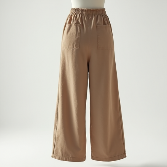 Linen Blend Wide Leg Casual Pants