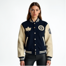 Women's Varsity-Inspired Bomber Jacket