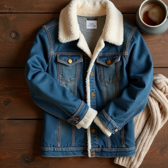 Women's Sherpa Lined Denim Jacket