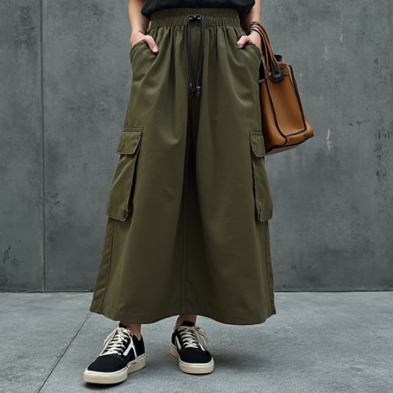 Women's Earth Tone Cargo Skirt