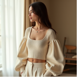 Women's Poet Sleeve Cardigan Set
